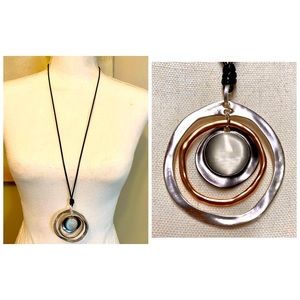 Necklace with Silver and Copper Pendant